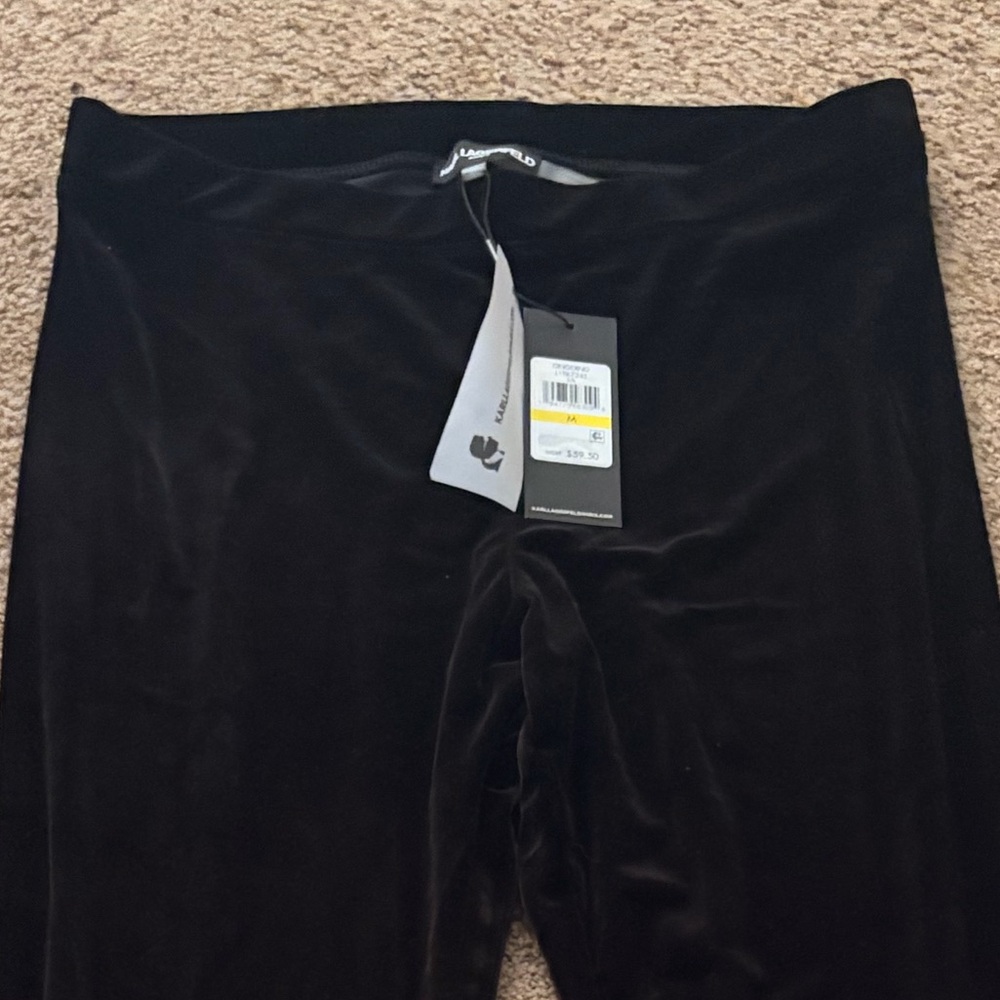 Karl Lagerfeld Black Velvet Trousers